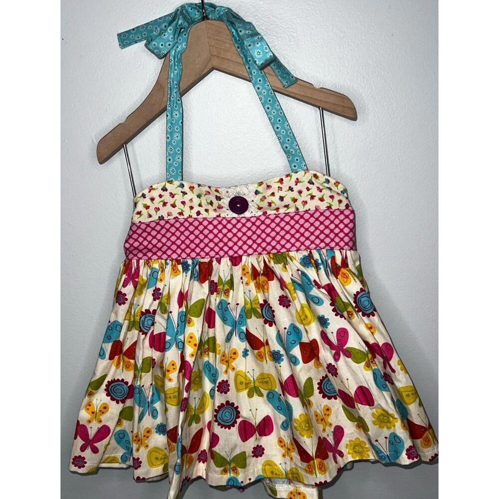 Gabriela Design Butterfly Floral Polka Dot‎ Top/Short Dress Size 18-24 Months